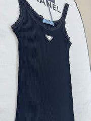 Lace patchwork vest