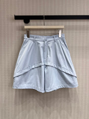 Deconstructed Wide-Leg Shorts