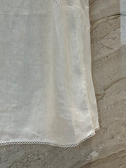 Textured White Sleeveless Dress