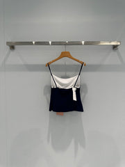 Color-blocked camisole with a layered look