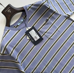 Striped Crew-Neck Short-Sleeve T-Shirt