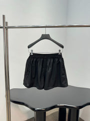 Elastic-waist casual shorts