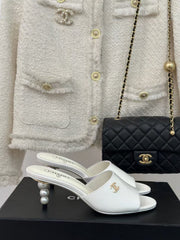 Open-toe high-heeled mules
