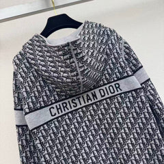 Reversible Cashmere Knit Hooded Jacket