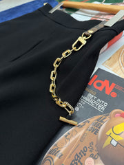Minimalist chain-detail culottes
