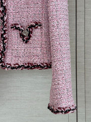 Pink Tweed Cropped Jacket