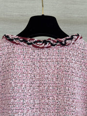 Pink Tweed Cropped Jacket