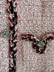 Pink Tweed Cropped Jacket