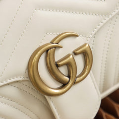 white Small Marmont 2.0 Shoulder Bag