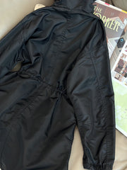 Hooded Loose Drawstring Classic Nylon Casual Rain jacket