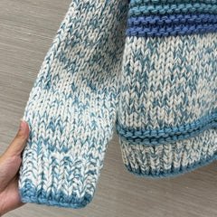 Chunky knit crochet sweater oversized coat