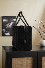Suede Boston Bag