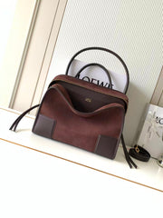 Large Suede "Chocolate Toast" Bag