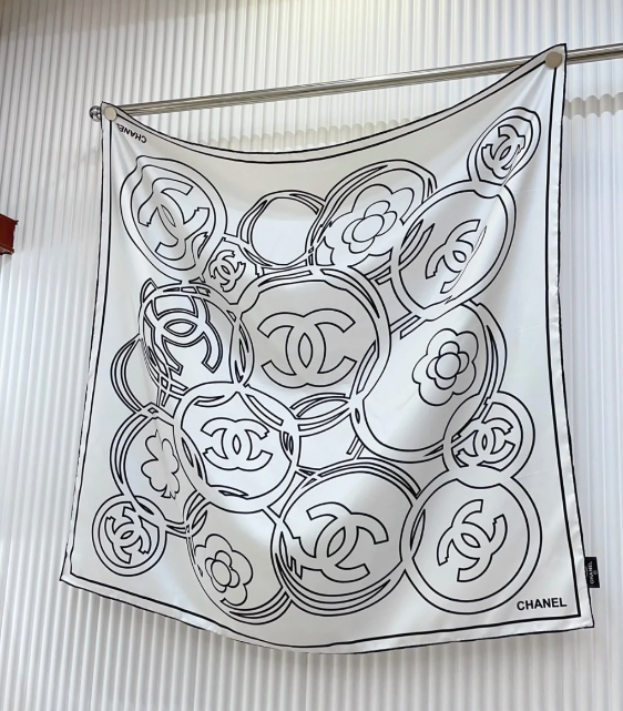 Square silk scarf