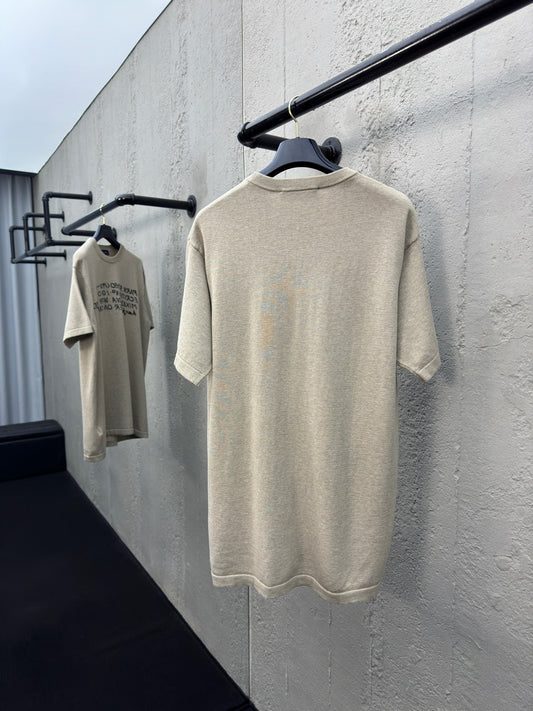 Lettering distressed color short sleeves