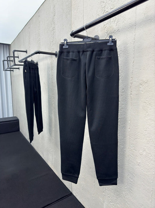 Jacquard cashmere trousers