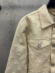Fully embossed denim jacket