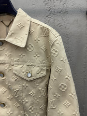 Fully embossed denim jacket