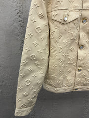 Fully embossed denim jacket