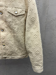 Fully embossed denim jacket