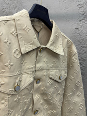 Fully embossed denim jacket