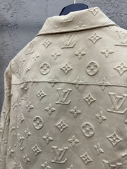 Fully embossed denim jacket