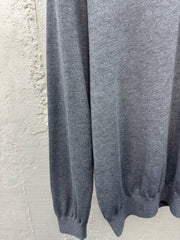 Contrast color knitted pullover sweater