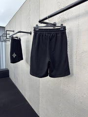 Applique four-leaf clover shorts