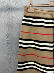 Striped wool shorts
