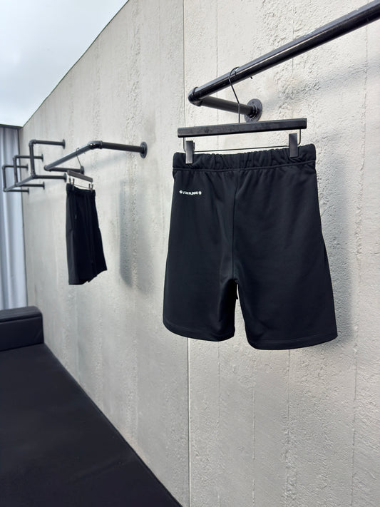 Sanskrit pattern embroidered shorts