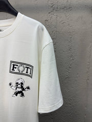 Nine-grid skull short sleeves on the back