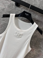 Embroidered all-match vest