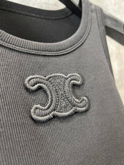 Embroidered all-match vest