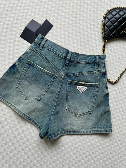 Simple denim shorts