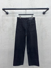 Checkerboard flocked jeans