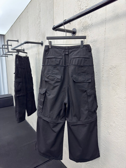 Spliced detachable overalls