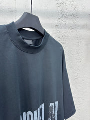 Cracked printed short sleeves