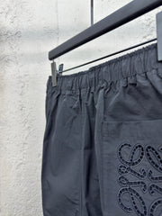 Hollow embroidery shorts