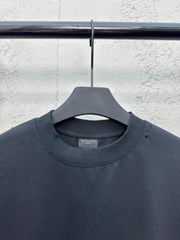 Back ink-splashed printed short sleeves