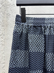Silk checkerboard shorts