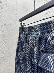 Silk checkerboard shorts