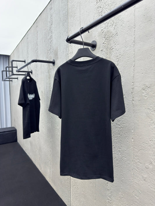 Printed letter fluorescent short sleeves