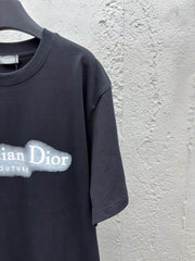 Printed letter fluorescent short sleeves