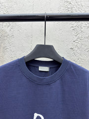 Letter embroidered short sleeves