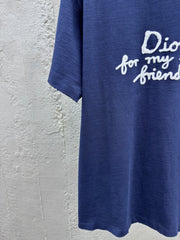 Letter embroidered short sleeves