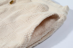 Cotton drawstring terry casual shorts