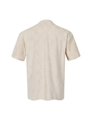 Cotton drawstring terry casual short sleeves
