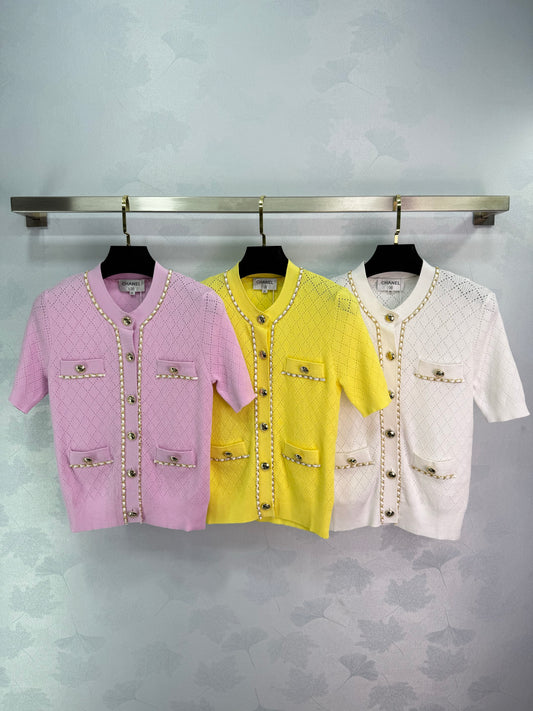 Dopamine short-sleeved cardigan