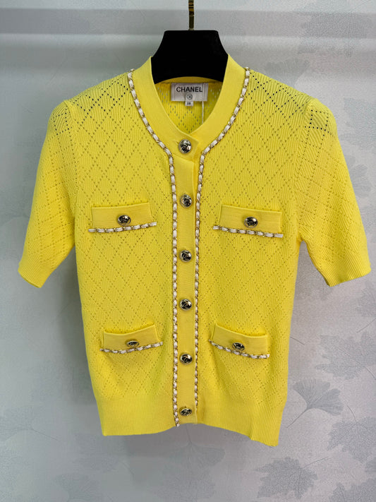 Dopamine short-sleeved cardigan