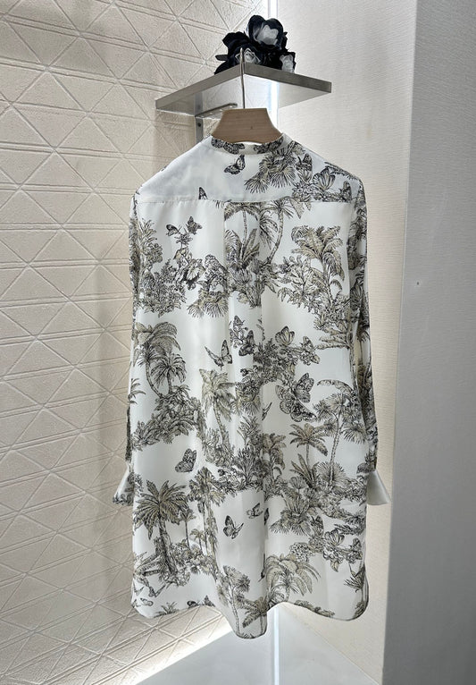 Printed silk shirt